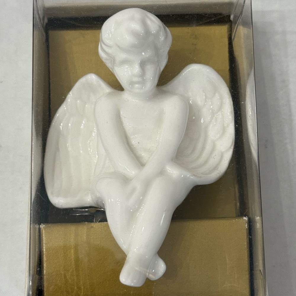 Department 56 White Cherub Angel Christmas Tree Clip Ornament